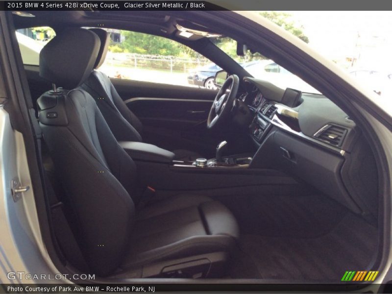 Glacier Silver Metallic / Black 2015 BMW 4 Series 428i xDrive Coupe