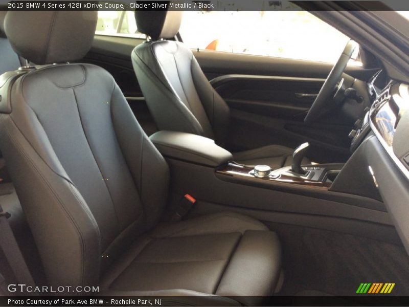 Glacier Silver Metallic / Black 2015 BMW 4 Series 428i xDrive Coupe
