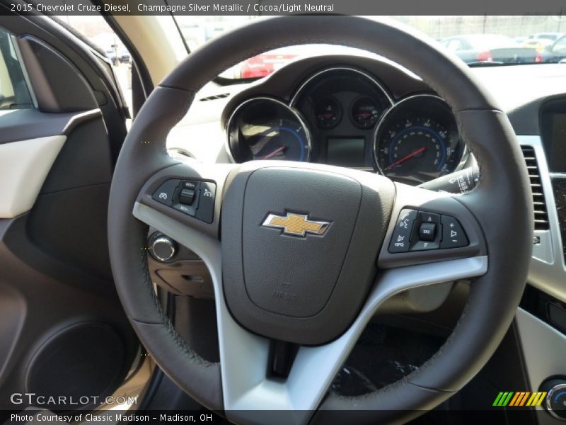 Champagne Silver Metallic / Cocoa/Light Neutral 2015 Chevrolet Cruze Diesel