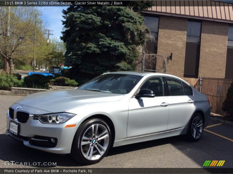 Glacier Silver Metallic / Black 2015 BMW 3 Series 328d xDrive Sedan