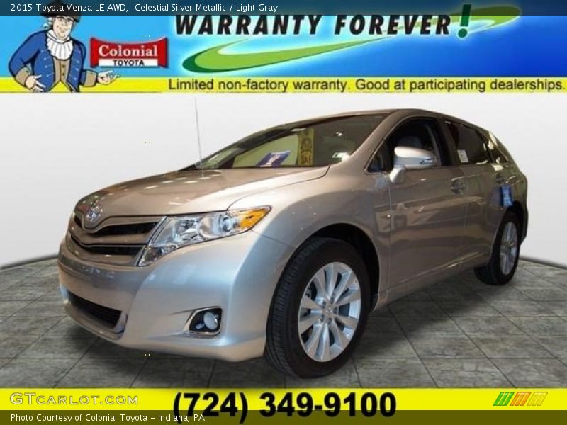 Celestial Silver Metallic / Light Gray 2015 Toyota Venza LE AWD