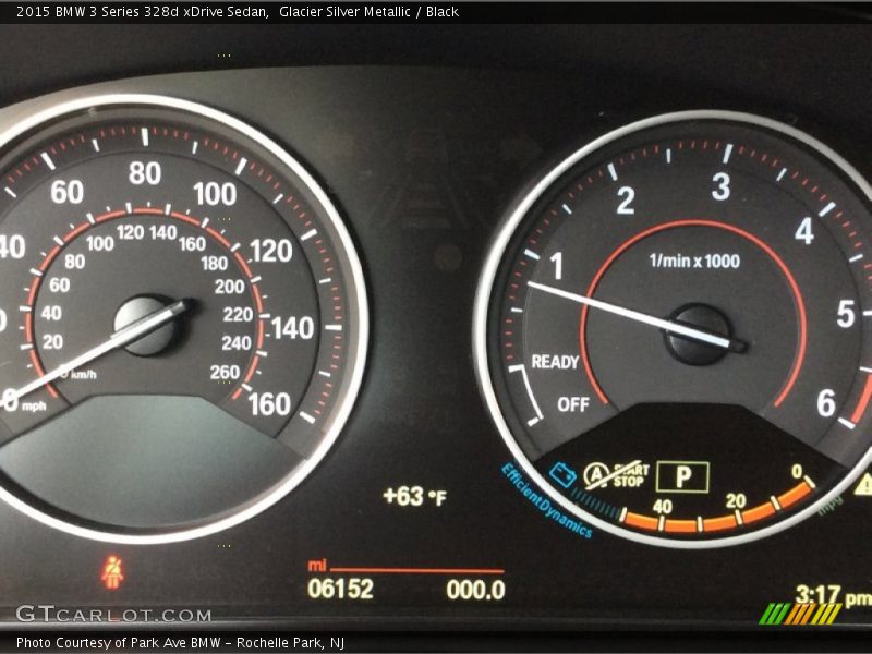 Glacier Silver Metallic / Black 2015 BMW 3 Series 328d xDrive Sedan