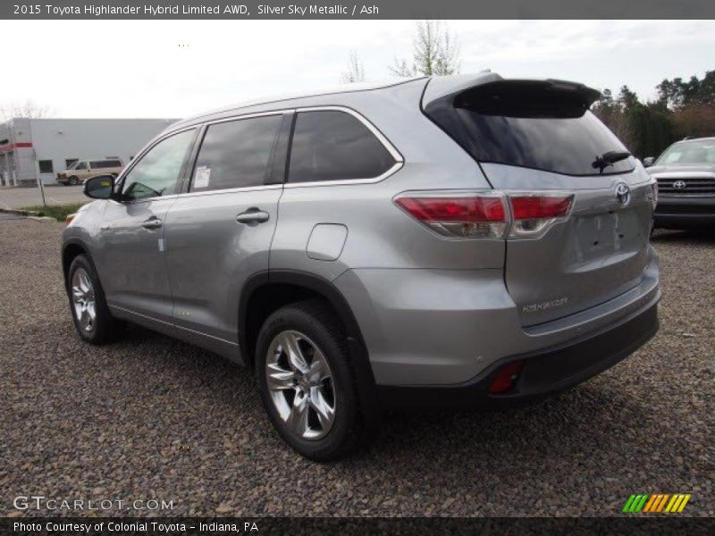 Silver Sky Metallic / Ash 2015 Toyota Highlander Hybrid Limited AWD