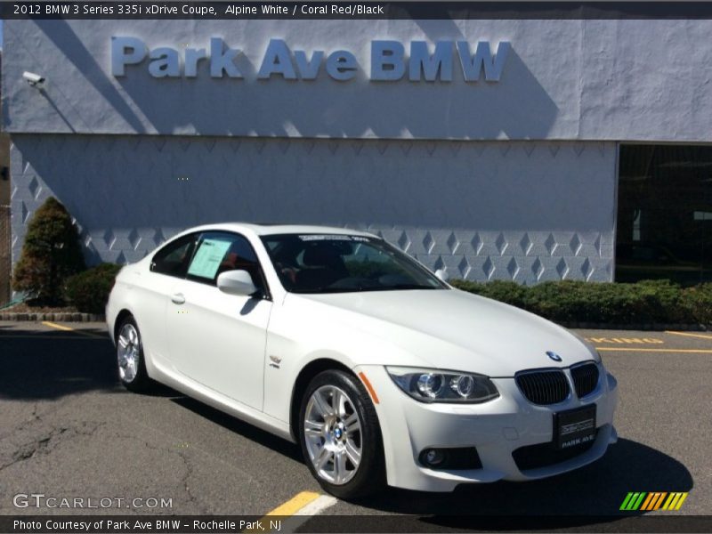 Alpine White / Coral Red/Black 2012 BMW 3 Series 335i xDrive Coupe