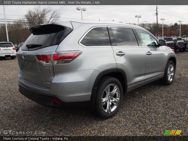 Silver Sky Metallic / Ash 2015 Toyota Highlander Hybrid Limited AWD