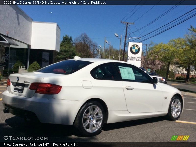 Alpine White / Coral Red/Black 2012 BMW 3 Series 335i xDrive Coupe