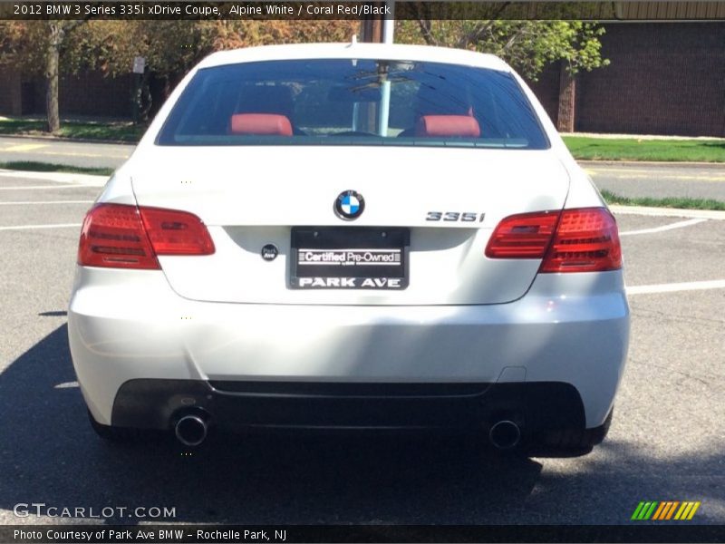 Alpine White / Coral Red/Black 2012 BMW 3 Series 335i xDrive Coupe
