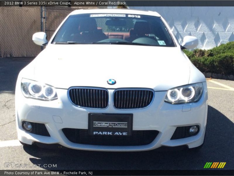 Alpine White / Coral Red/Black 2012 BMW 3 Series 335i xDrive Coupe