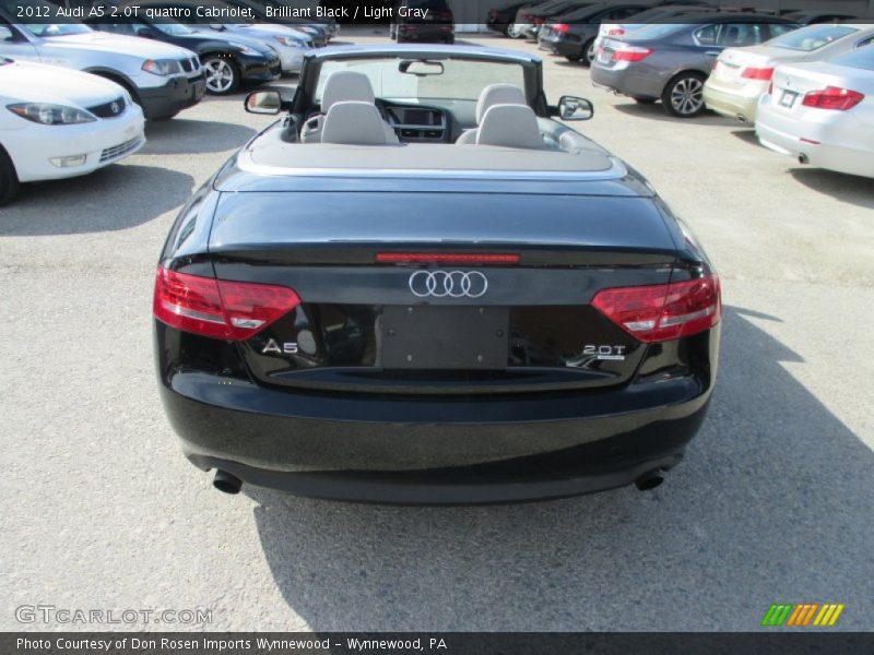 Brilliant Black / Light Gray 2012 Audi A5 2.0T quattro Cabriolet