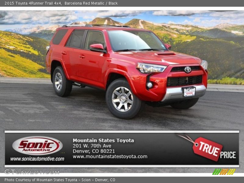 Barcelona Red Metallic / Black 2015 Toyota 4Runner Trail 4x4