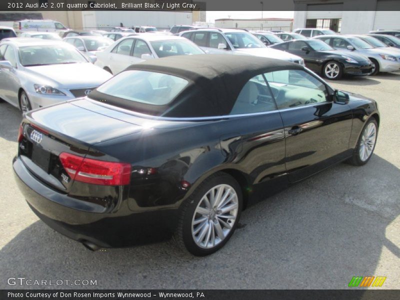 Brilliant Black / Light Gray 2012 Audi A5 2.0T quattro Cabriolet