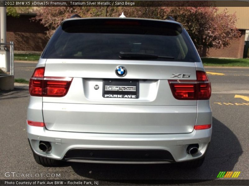 Titanium Silver Metallic / Sand Beige 2012 BMW X5 xDrive35i Premium