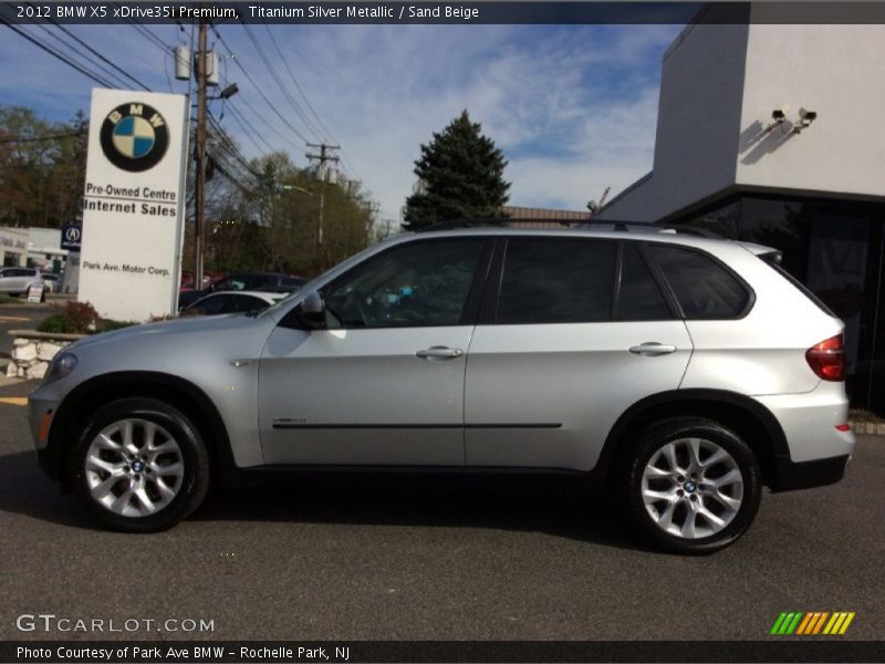 Titanium Silver Metallic / Sand Beige 2012 BMW X5 xDrive35i Premium