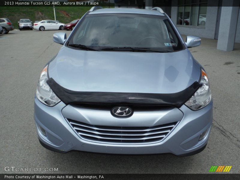 Aurora Blue / Taupe 2013 Hyundai Tucson GLS AWD
