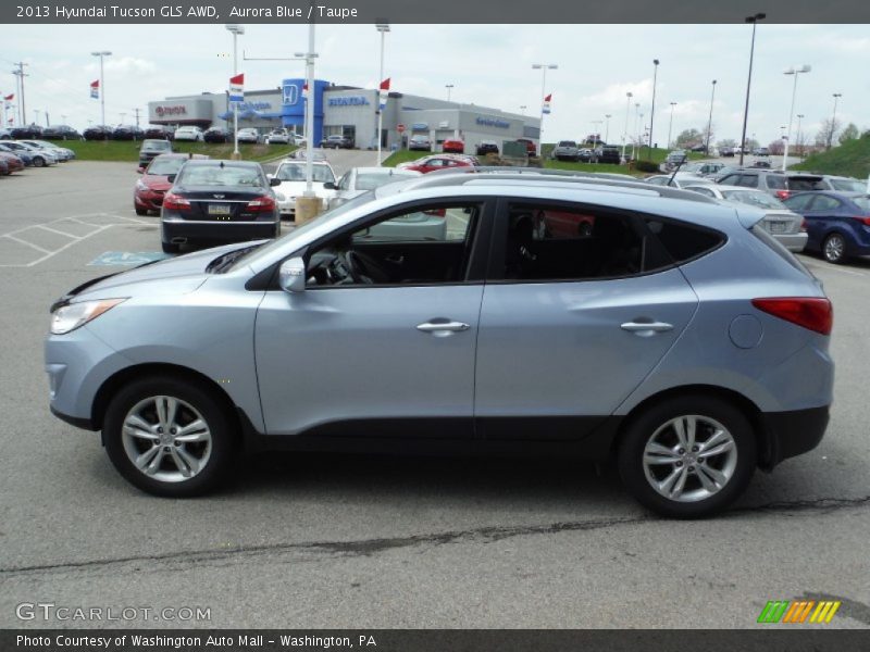 Aurora Blue / Taupe 2013 Hyundai Tucson GLS AWD