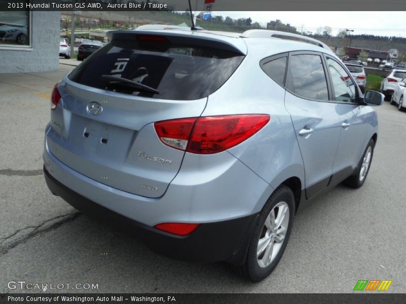 Aurora Blue / Taupe 2013 Hyundai Tucson GLS AWD