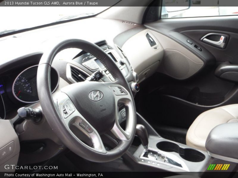 Aurora Blue / Taupe 2013 Hyundai Tucson GLS AWD