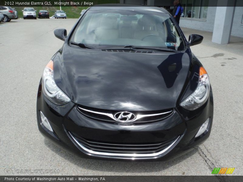 Midnight Black / Beige 2012 Hyundai Elantra GLS