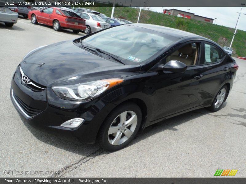 Midnight Black / Beige 2012 Hyundai Elantra GLS