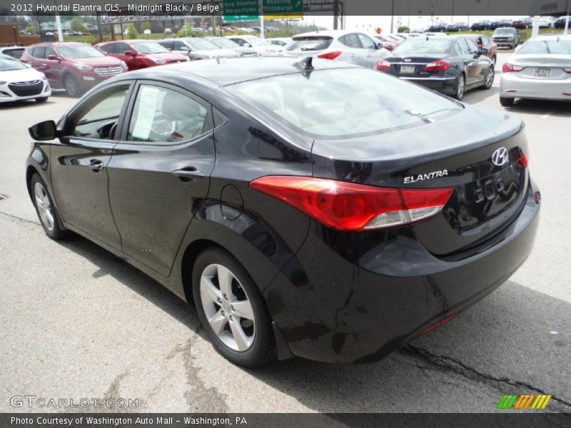 Midnight Black / Beige 2012 Hyundai Elantra GLS