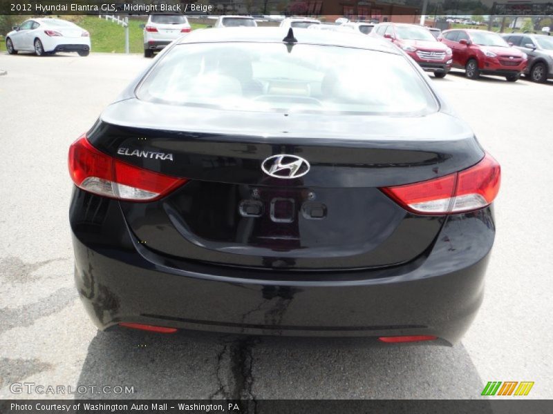 Midnight Black / Beige 2012 Hyundai Elantra GLS