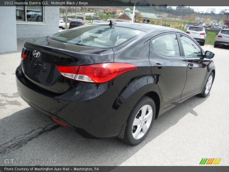 Midnight Black / Beige 2012 Hyundai Elantra GLS