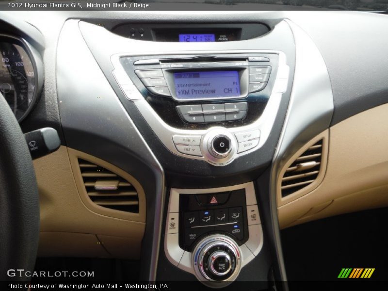Midnight Black / Beige 2012 Hyundai Elantra GLS