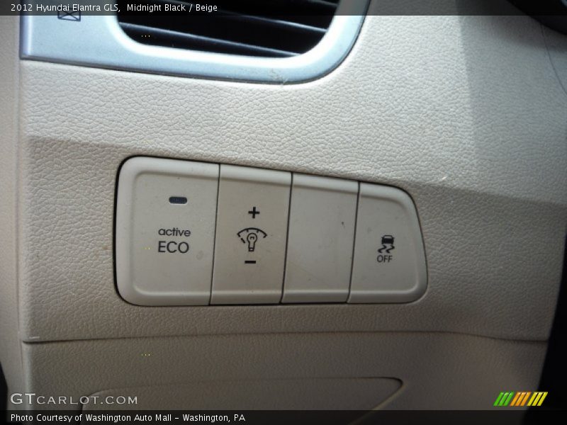 Midnight Black / Beige 2012 Hyundai Elantra GLS