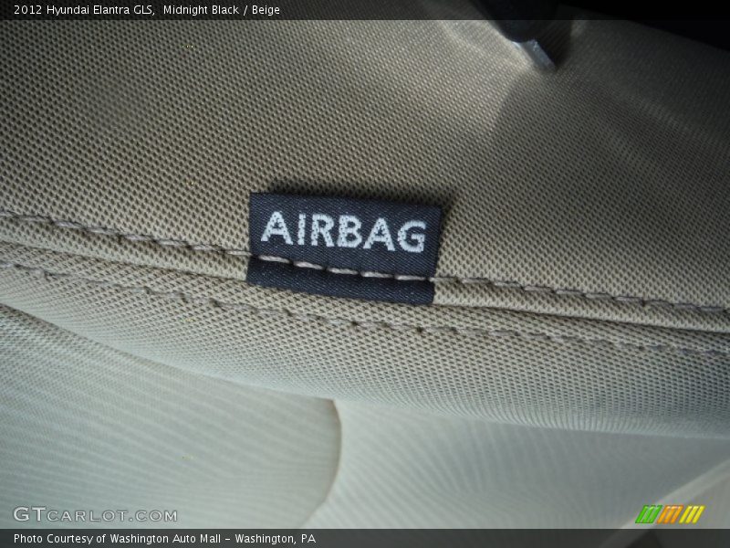 Midnight Black / Beige 2012 Hyundai Elantra GLS