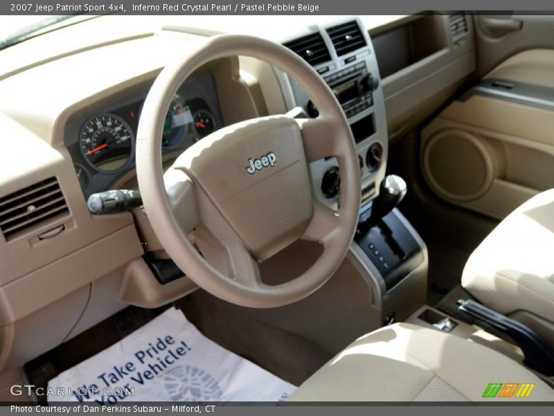 Inferno Red Crystal Pearl / Pastel Pebble Beige 2007 Jeep Patriot Sport 4x4