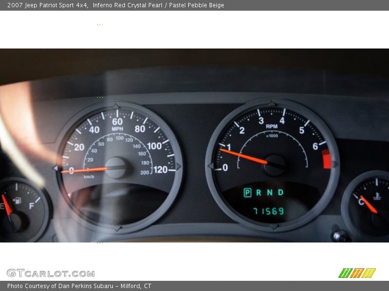Inferno Red Crystal Pearl / Pastel Pebble Beige 2007 Jeep Patriot Sport 4x4