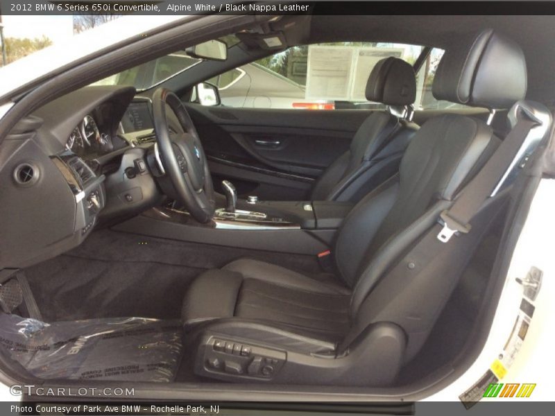 Alpine White / Black Nappa Leather 2012 BMW 6 Series 650i Convertible