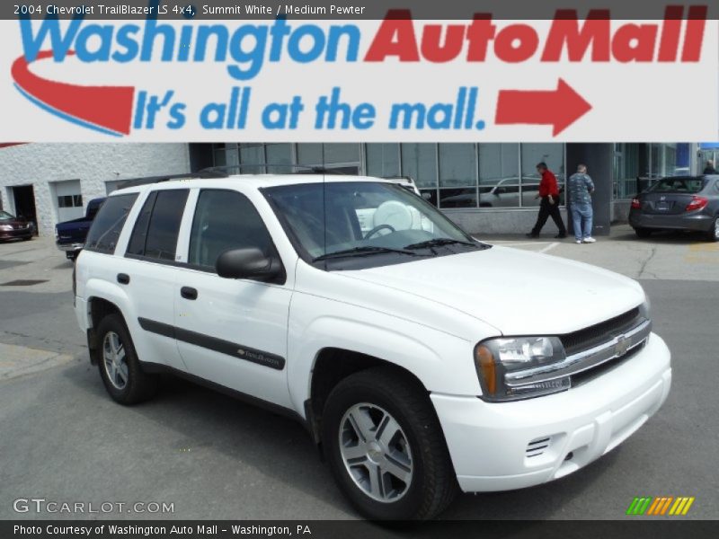 Summit White / Medium Pewter 2004 Chevrolet TrailBlazer LS 4x4