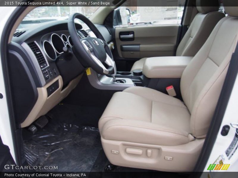 Super White / Sand Beige 2015 Toyota Sequoia Limited 4x4