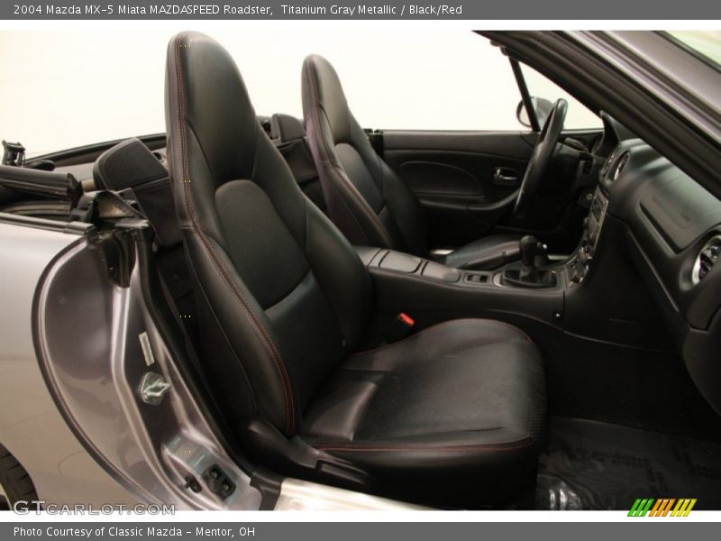 Titanium Gray Metallic / Black/Red 2004 Mazda MX-5 Miata MAZDASPEED Roadster