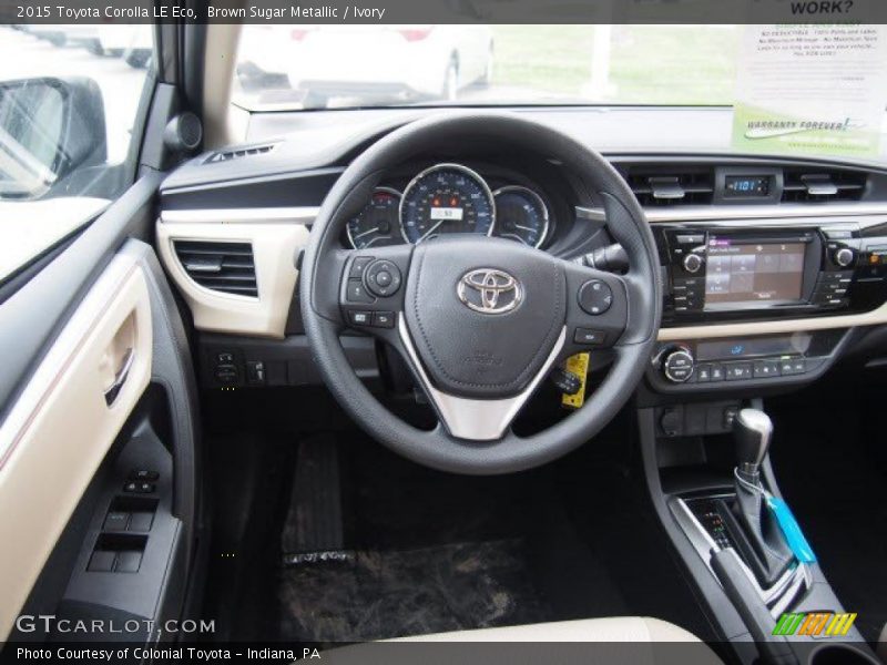 Brown Sugar Metallic / Ivory 2015 Toyota Corolla LE Eco