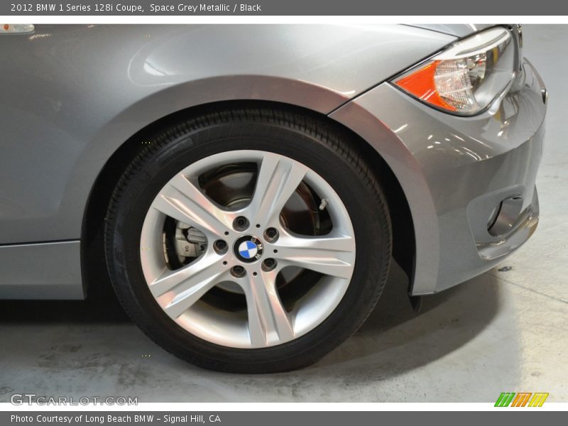 Space Grey Metallic / Black 2012 BMW 1 Series 128i Coupe