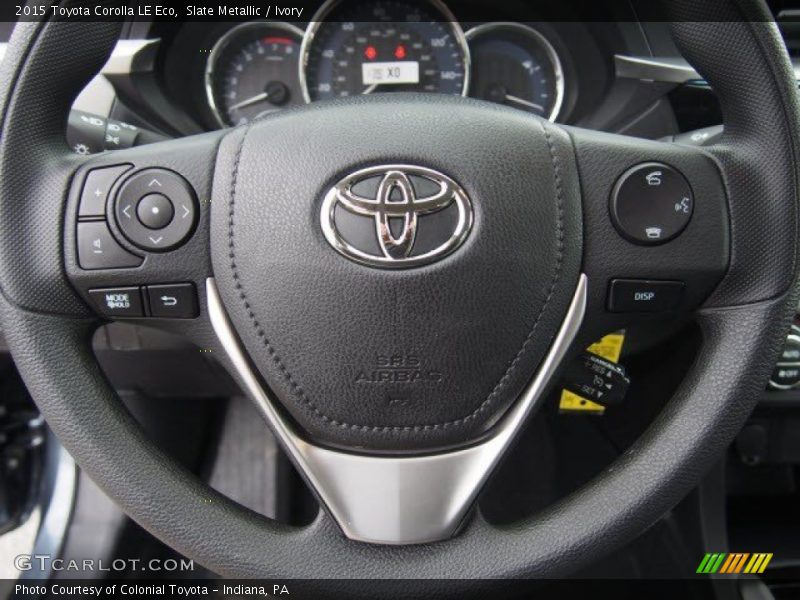 Slate Metallic / Ivory 2015 Toyota Corolla LE Eco