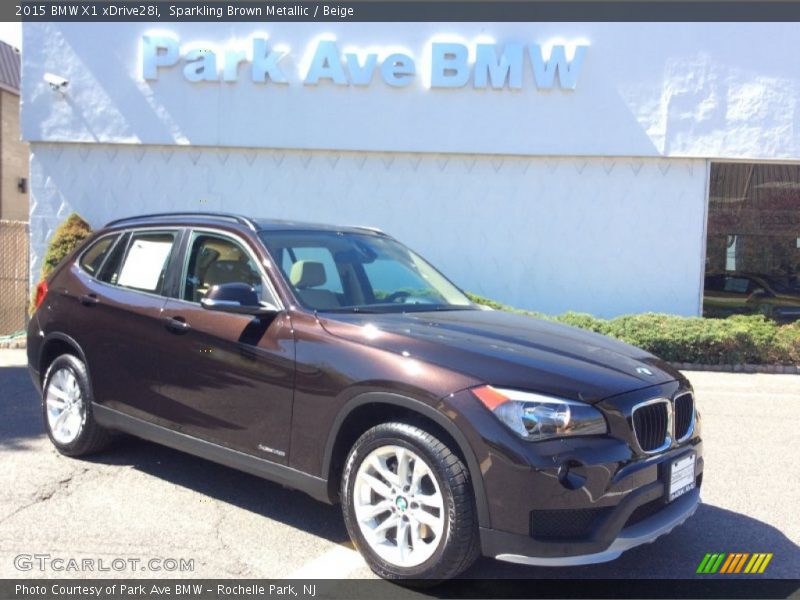 Sparkling Brown Metallic / Beige 2015 BMW X1 xDrive28i