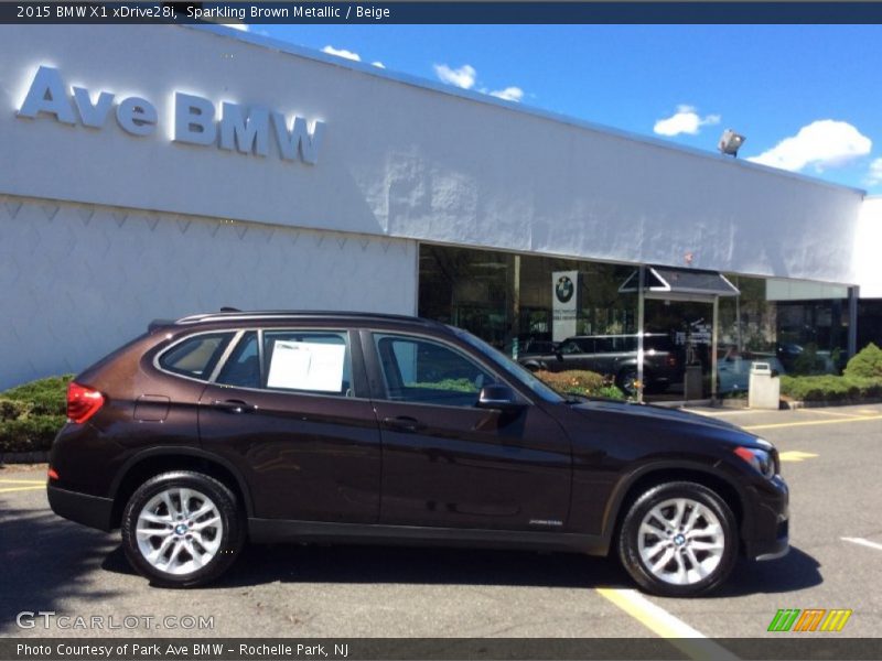 Sparkling Brown Metallic / Beige 2015 BMW X1 xDrive28i