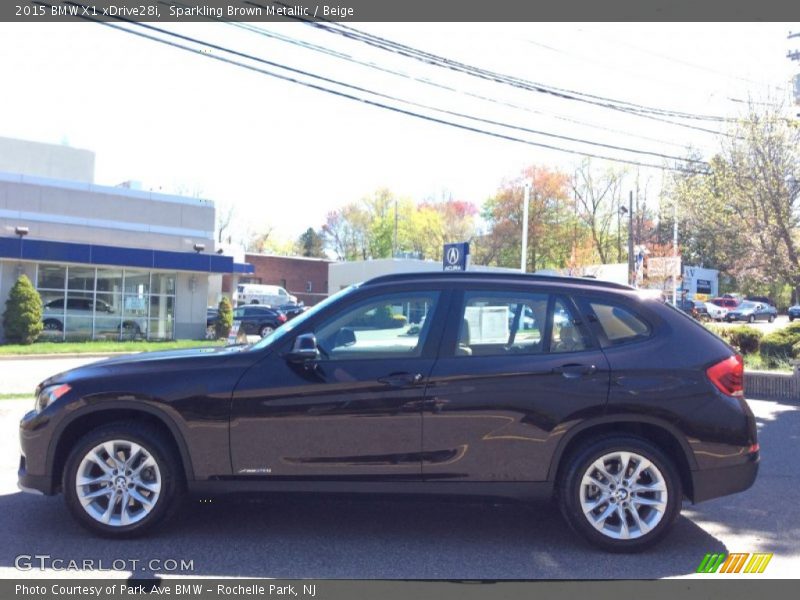 Sparkling Brown Metallic / Beige 2015 BMW X1 xDrive28i