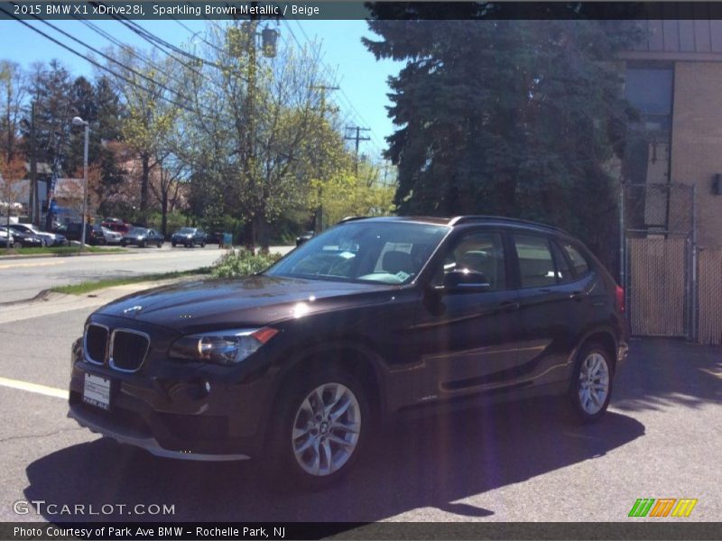 Sparkling Brown Metallic / Beige 2015 BMW X1 xDrive28i