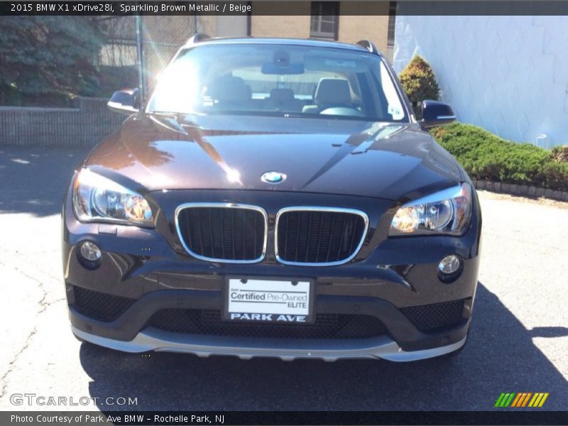 Sparkling Brown Metallic / Beige 2015 BMW X1 xDrive28i
