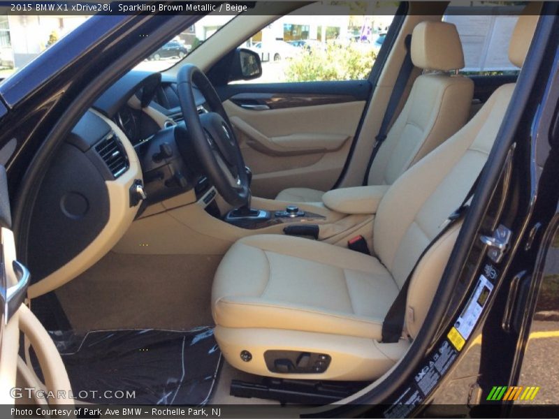 Sparkling Brown Metallic / Beige 2015 BMW X1 xDrive28i