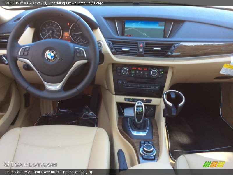 Sparkling Brown Metallic / Beige 2015 BMW X1 xDrive28i