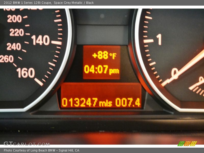 Space Grey Metallic / Black 2012 BMW 1 Series 128i Coupe