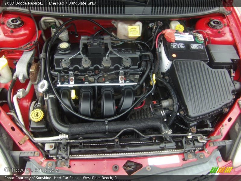 Flame Red / Dark Slate Gray 2003 Dodge Neon SE
