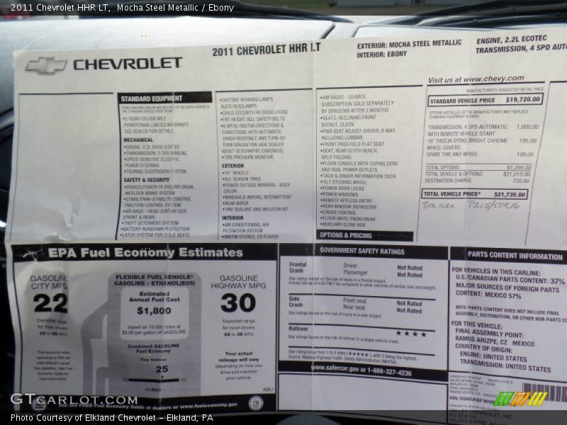 Mocha Steel Metallic / Ebony 2011 Chevrolet HHR LT