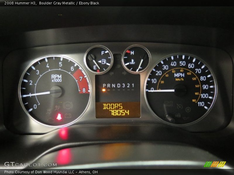 Boulder Gray Metallic / Ebony Black 2008 Hummer H3