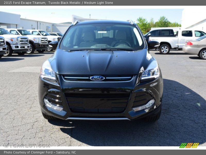 Tuxedo Black Metallic / Medium Light Stone 2015 Ford Escape Titanium